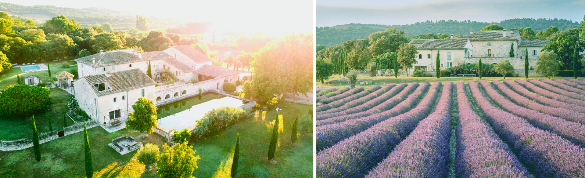 magnifique domaine de patras avec ses champs de lavande a perte de vue, mariage champetre